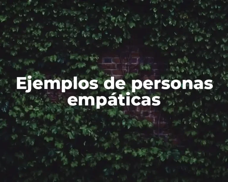 Ejemplos de personas empáticas