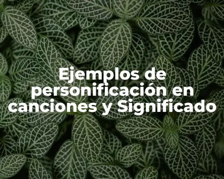 Ejemplos de personificación en canciones y Significado