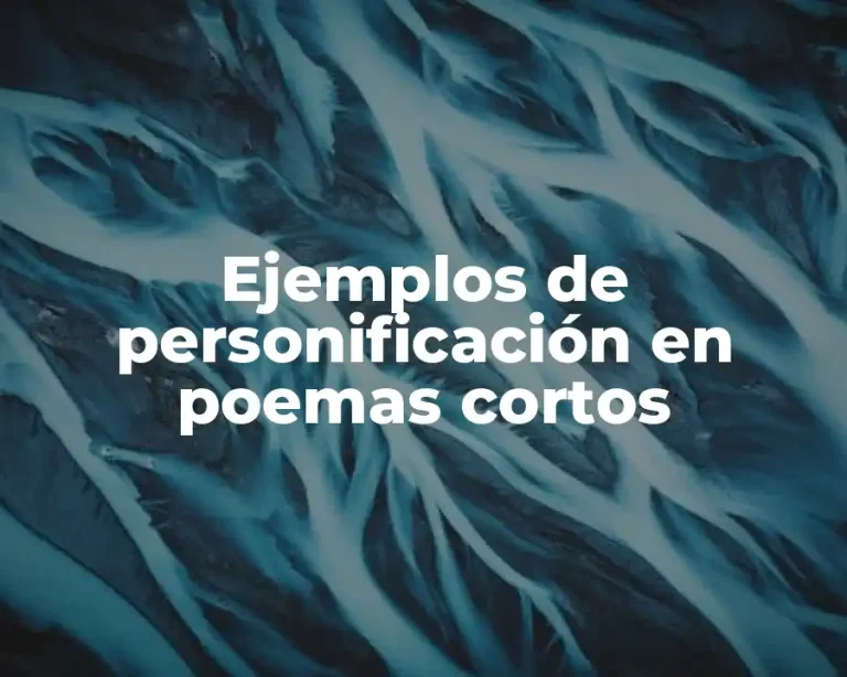Ejemplos de personificación en poemas cortos