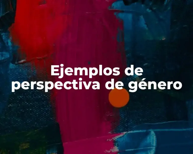 Ejemplos de perspectiva de género