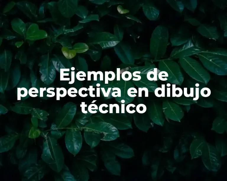 Ejemplos de perspectiva en dibujo técnico