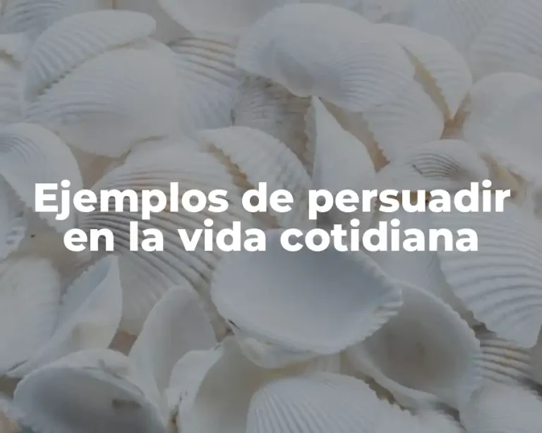 Ejemplos de persuadir en la vida cotidiana