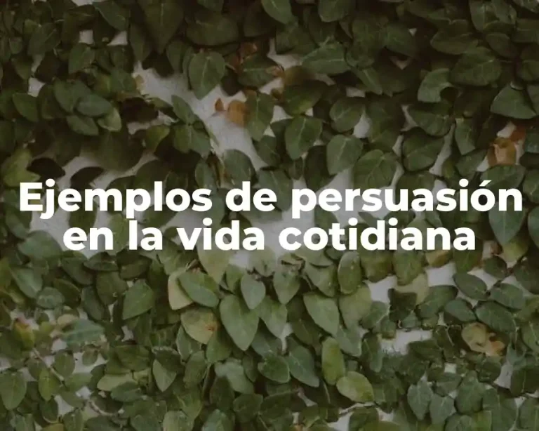 Ejemplos de persuasión en la vida cotidiana