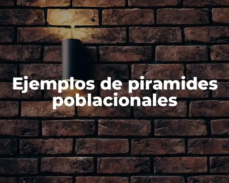 Ejemplos de piramides poblacionales