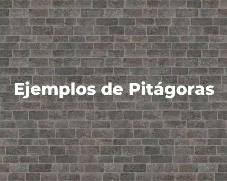 Ejemplos de Pitágoras