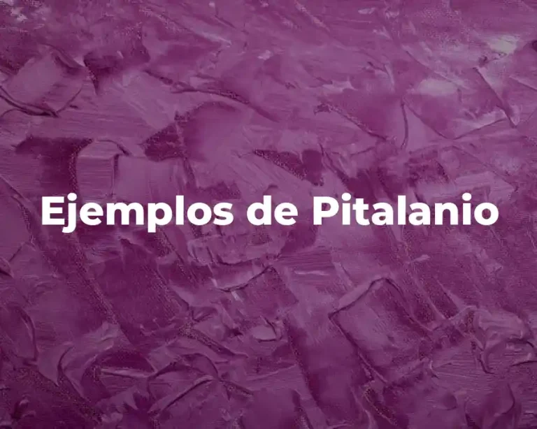 Ejemplos de Pitalanio