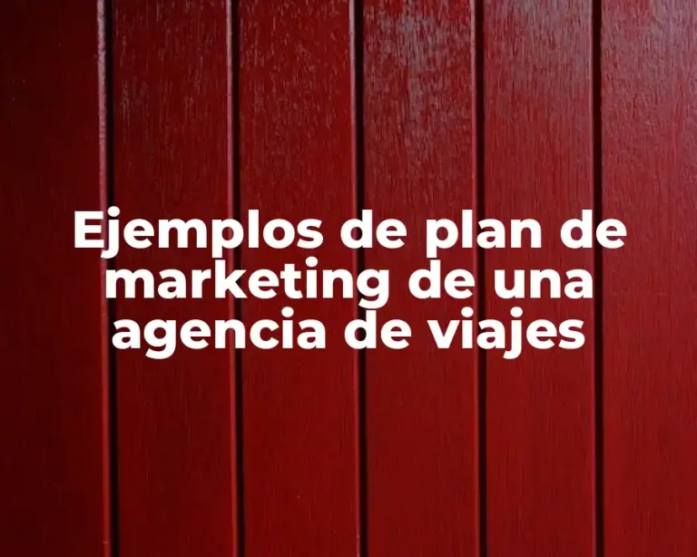 Ejemplos de plan de marketing de una agencia de viajes