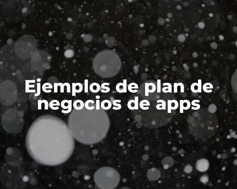 Ejemplos de plan de negocios de apps