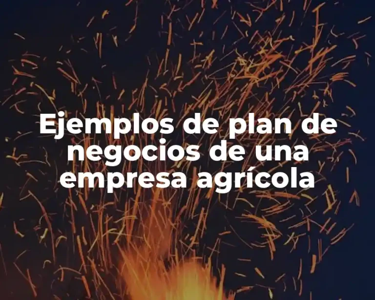 Ejemplos de plan de negocios de una empresa agrícola