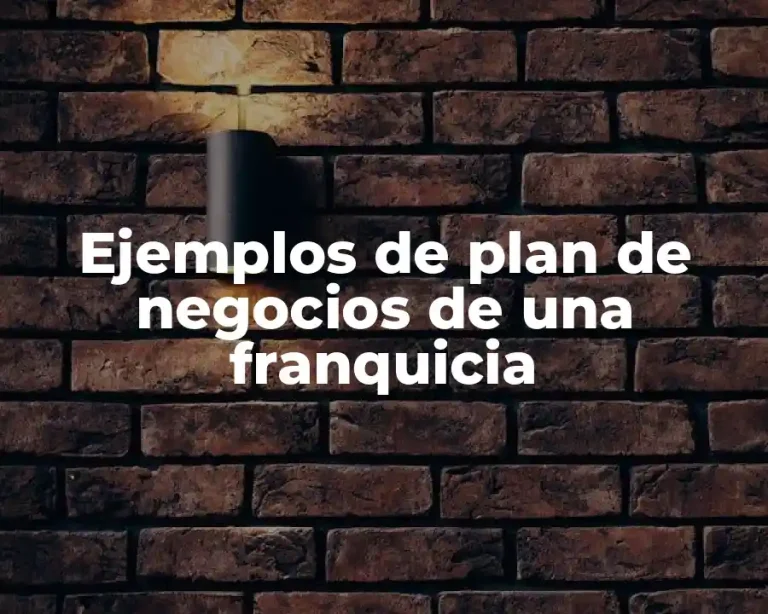 Ejemplos de plan de negocios de una franquicia