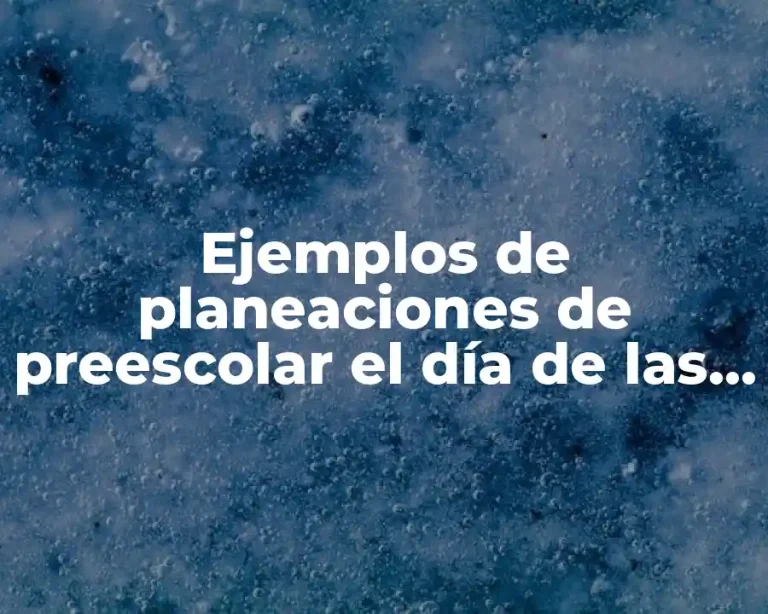 Ejemplos de planeaciones de preescolar el día de las madres
