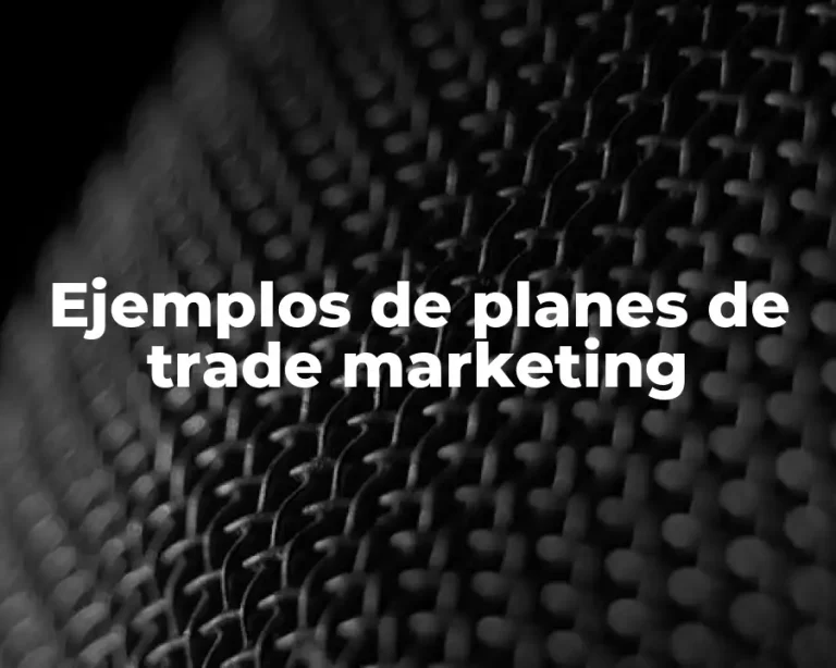 Ejemplos de planes de trade marketing