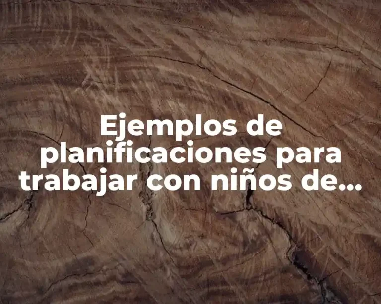 Ejemplos de planificaciones para trabajar con niños de mala conducta