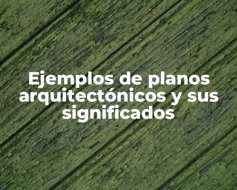 Ejemplos de planos arquitectónicos y sus significados