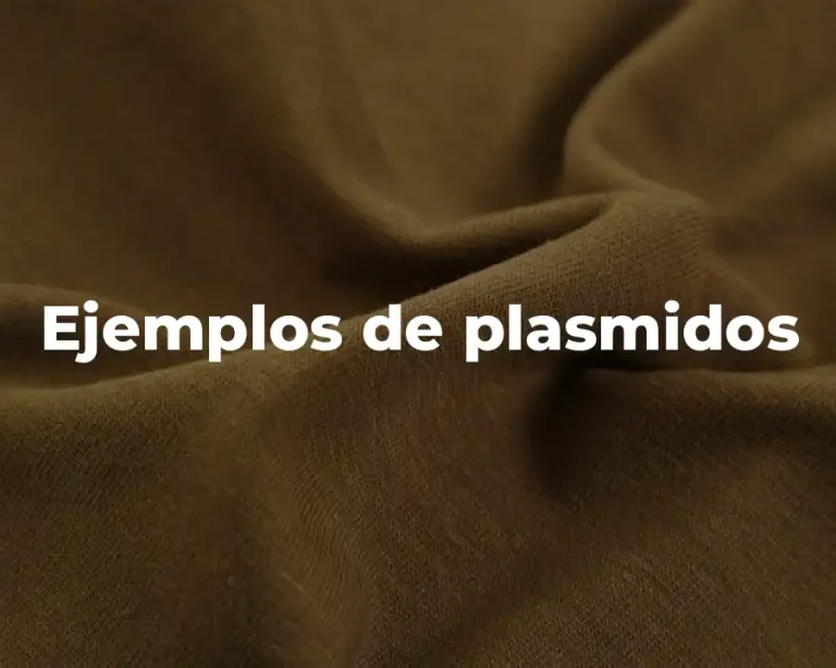 Ejemplos de plasmidos