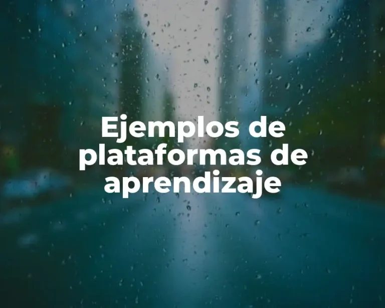 Ejemplos de plataformas de aprendizaje