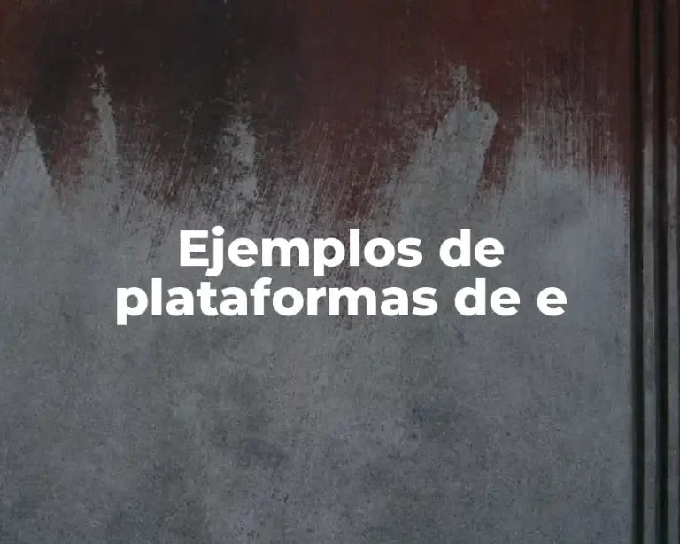Ejemplos de plataformas de e