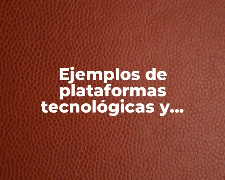 Ejemplos de plataformas tecnológicas y Significado
