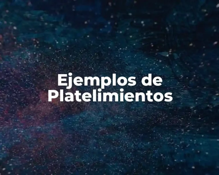Ejemplos de Platelimientos