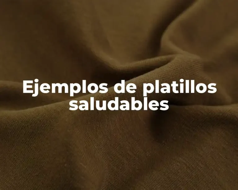 Ejemplos de platillos saludables