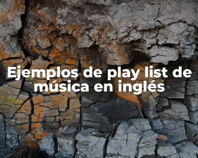 Ejemplos de play list de música en inglés