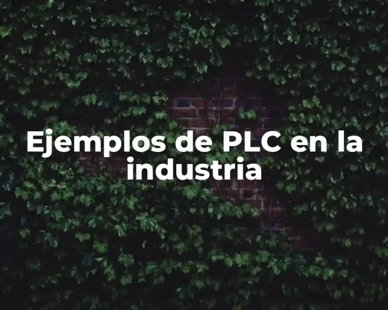 Ejemplos de PLC en la industria