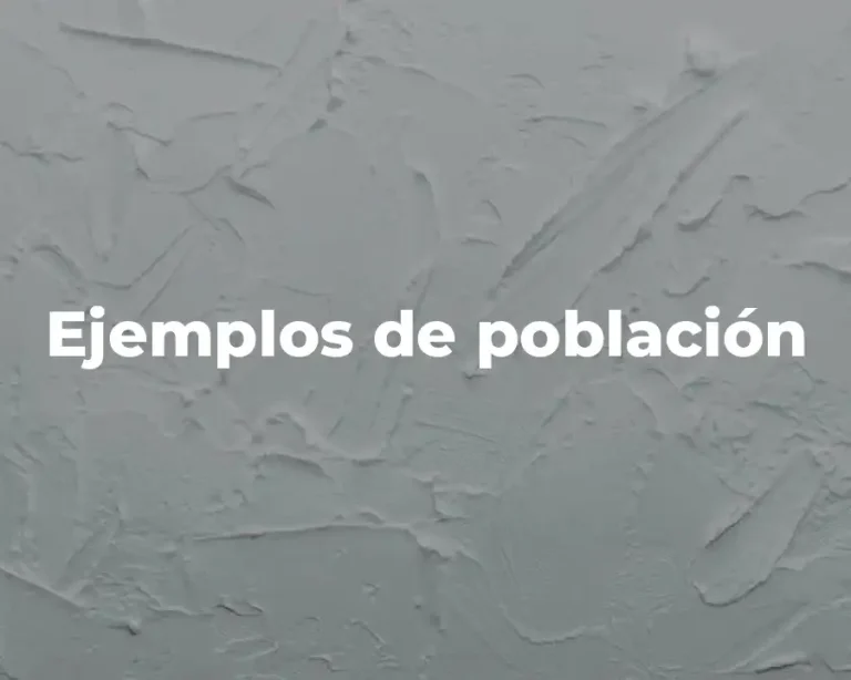 Ejemplos de población