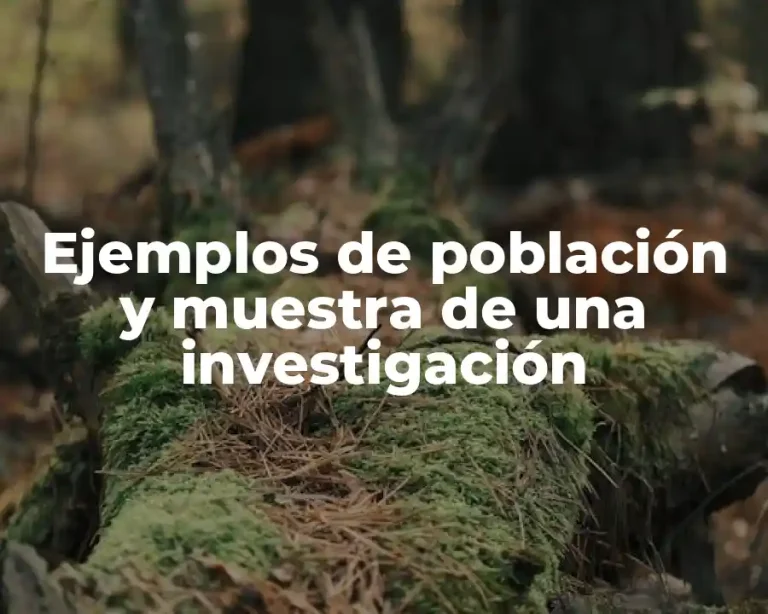 Ejemplos de población y muestra de una investigación