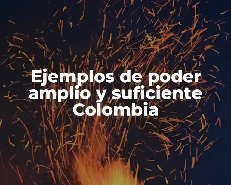 Ejemplos de poder amplio y suficiente Colombia