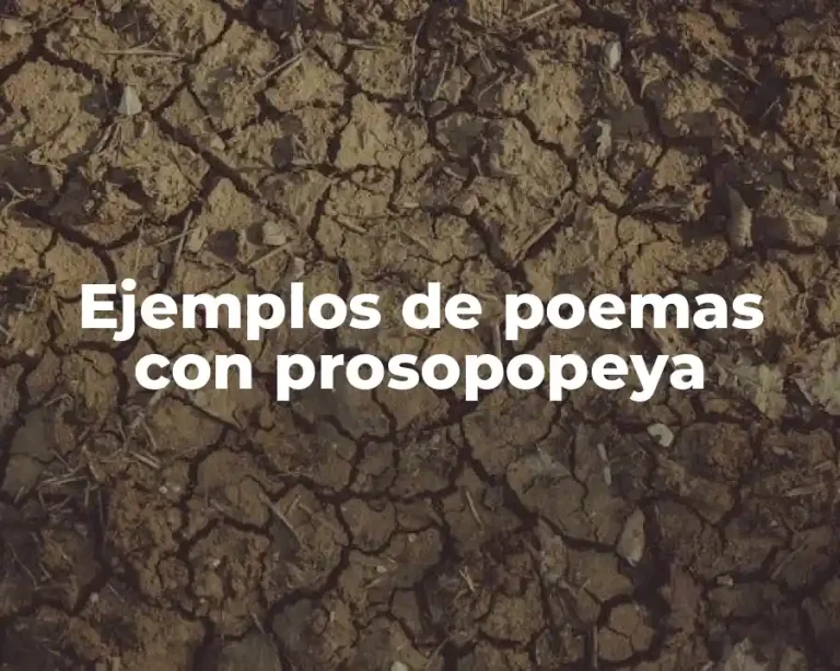 Ejemplos de poemas con prosopopeya