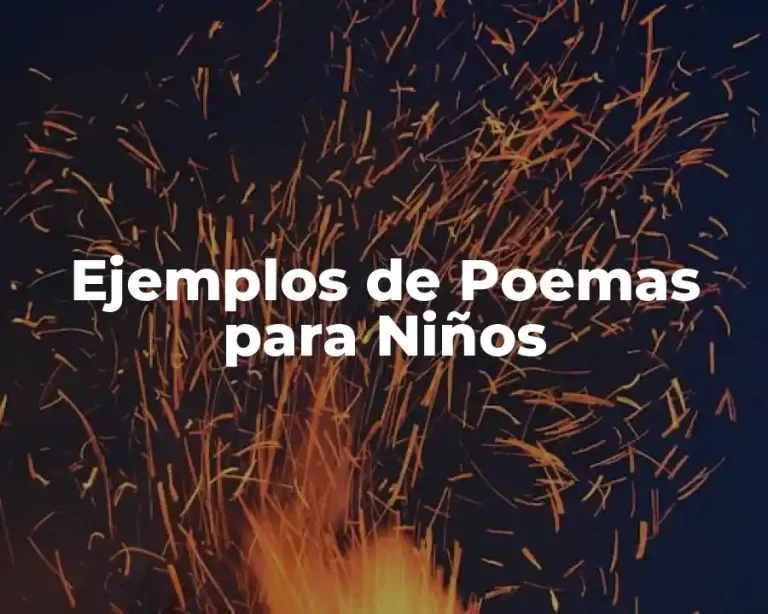 Ejemplos de Poemas para Niños
