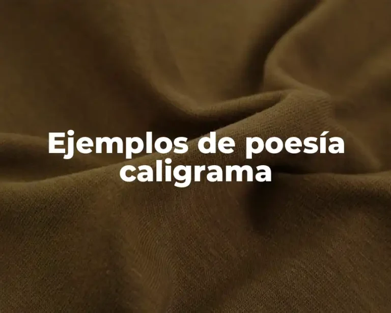 Ejemplos de poesía caligrama