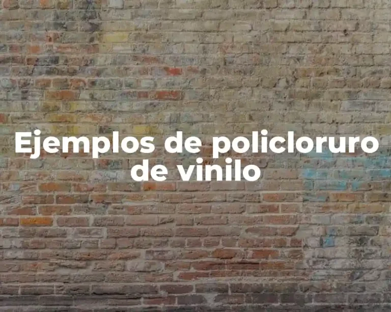 Ejemplos de policloruro de vinilo