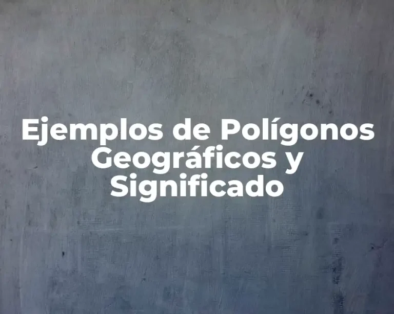 Ejemplos de Polígonos Geográficos y Significado