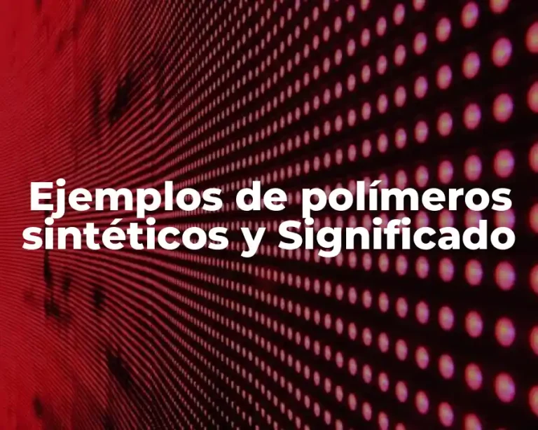 Ejemplos de polímeros sintéticos y Significado