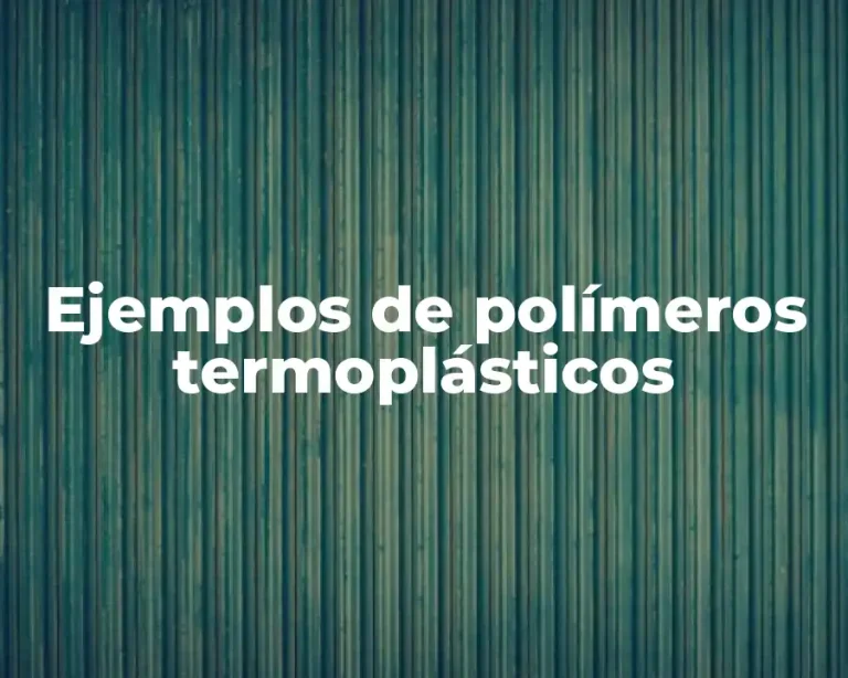 Ejemplos de polímeros termoplásticos