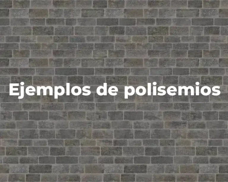 Ejemplos de polisemios
