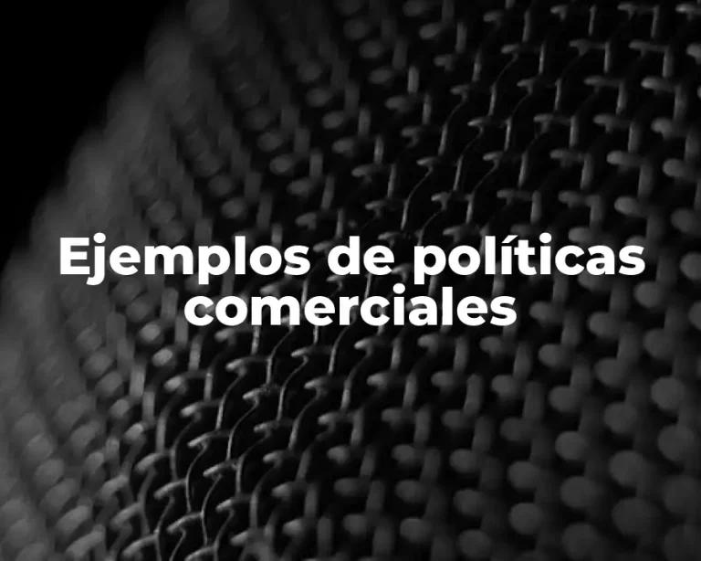 Ejemplos de políticas comerciales