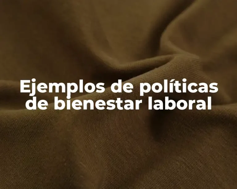 Ejemplos de políticas de bienestar laboral