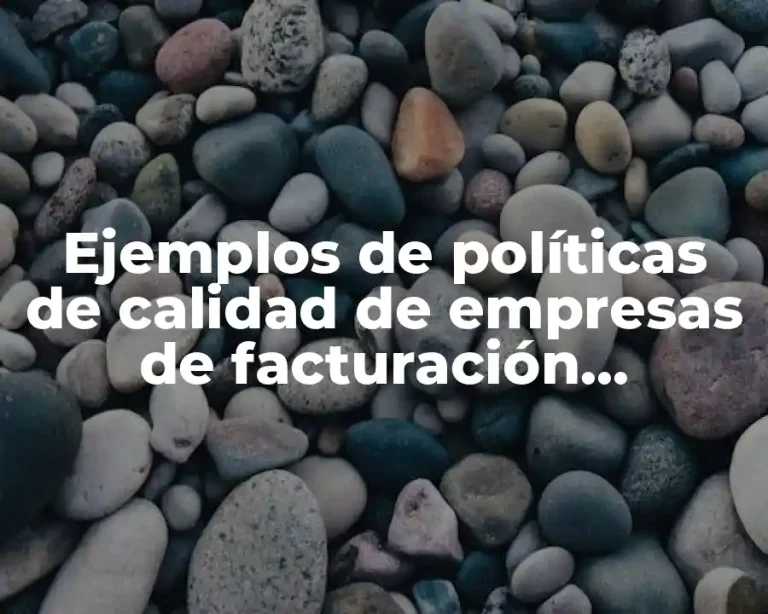 Ejemplos de políticas de calidad de empresas de facturación electrónica