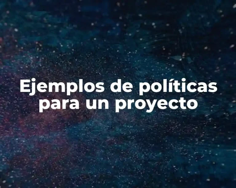 Ejemplos de políticas para un proyecto