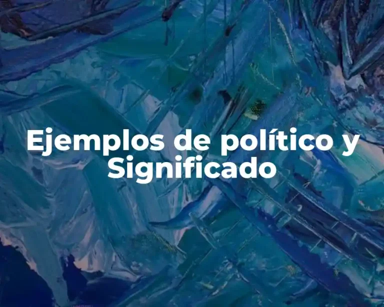Ejemplos de político y Significado