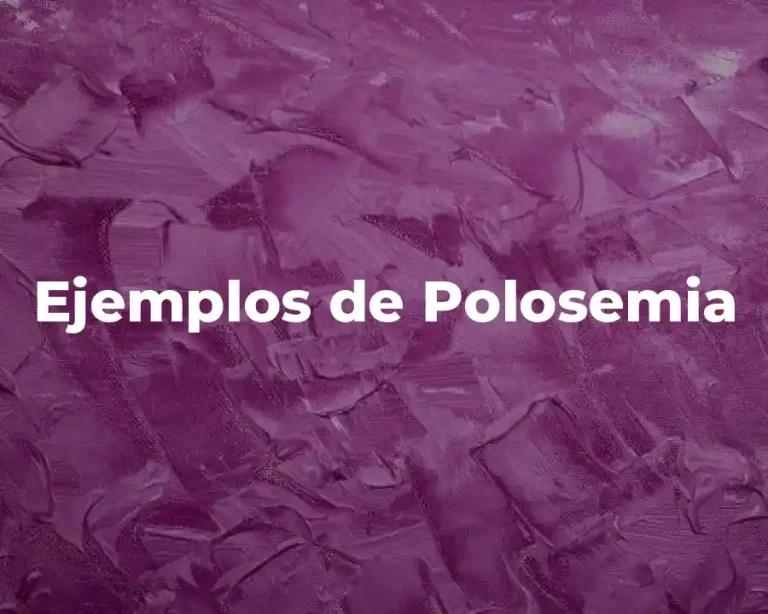 Ejemplos de Polosemia