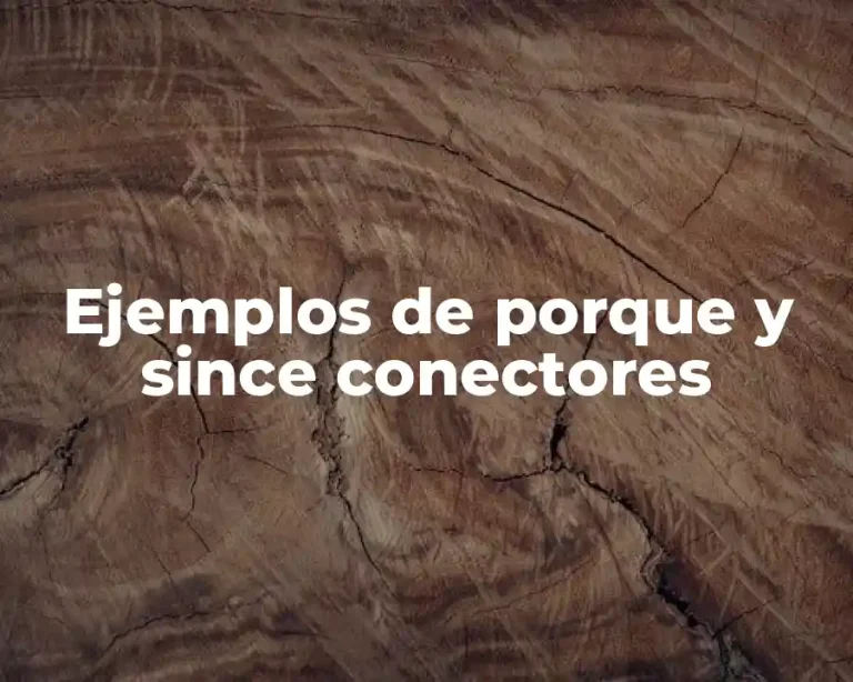 Ejemplos de porque y since conectores