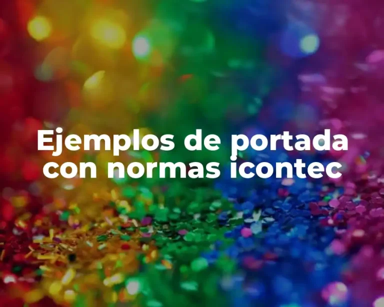 Ejemplos de portada con normas icontec