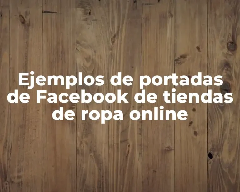 Ejemplos de portadas de Facebook de tiendas de ropa online