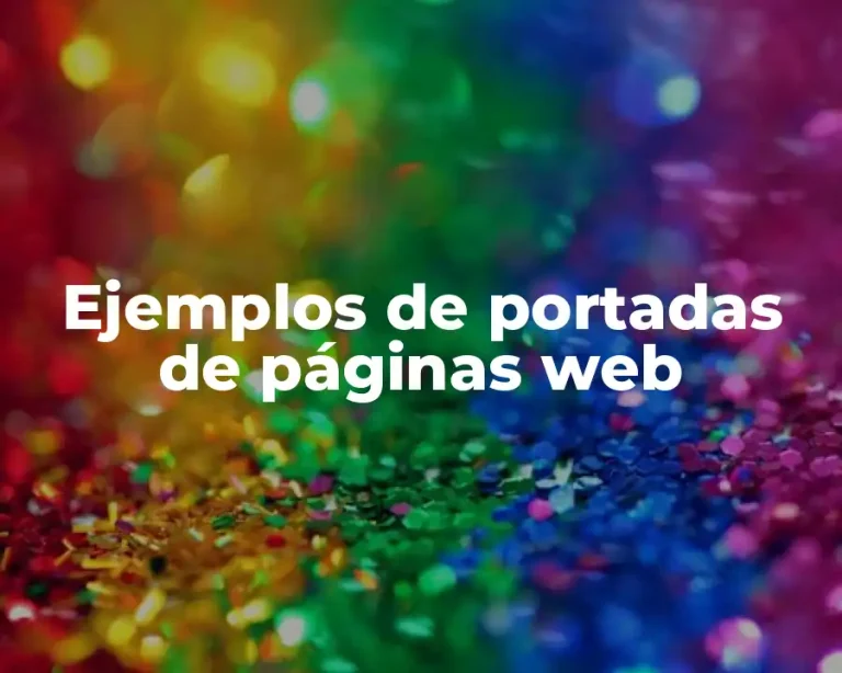 Ejemplos de portadas de páginas web