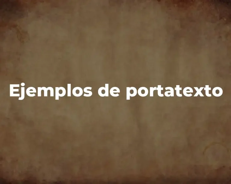 Ejemplos de portatexto