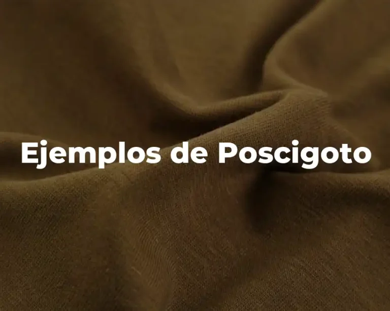Ejemplos de Poscigoto