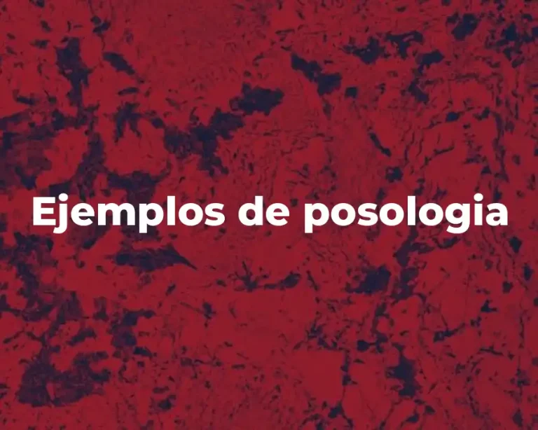 Ejemplos de posologia